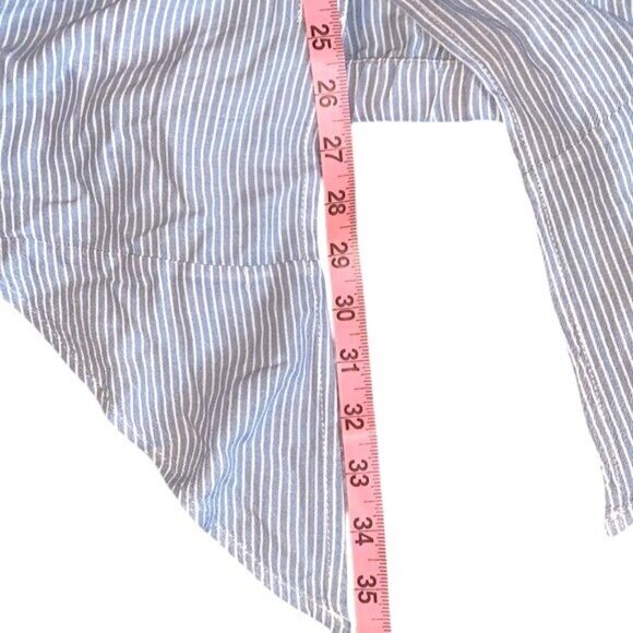 Jones New York Oversized Stripe Button-Down Shirt XXL Blue White 100% Viscose As - Picture 9 of 10